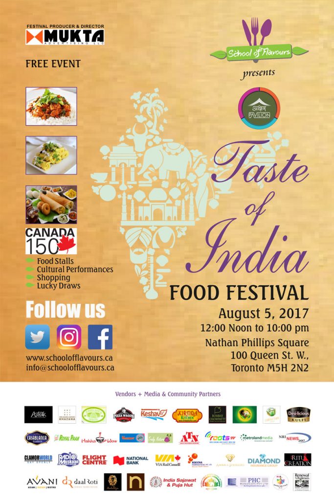 Taste of India Food Festival MUKTA Advertising